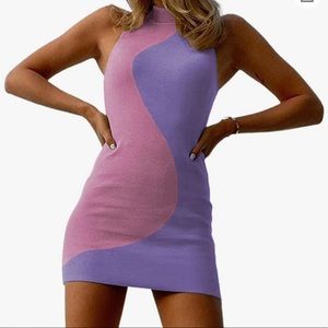 Groovy short turtleneck dress